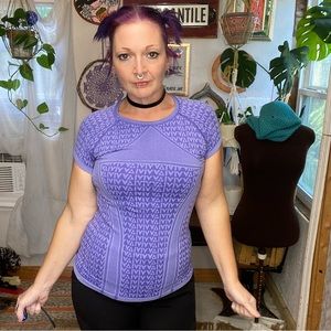 Ivivva by Lululemon Athletica Purple Logo Cycling yoga top kids XL / W Small